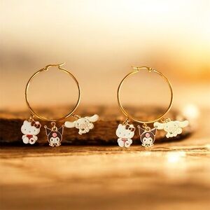 Sanrio hoop earrings